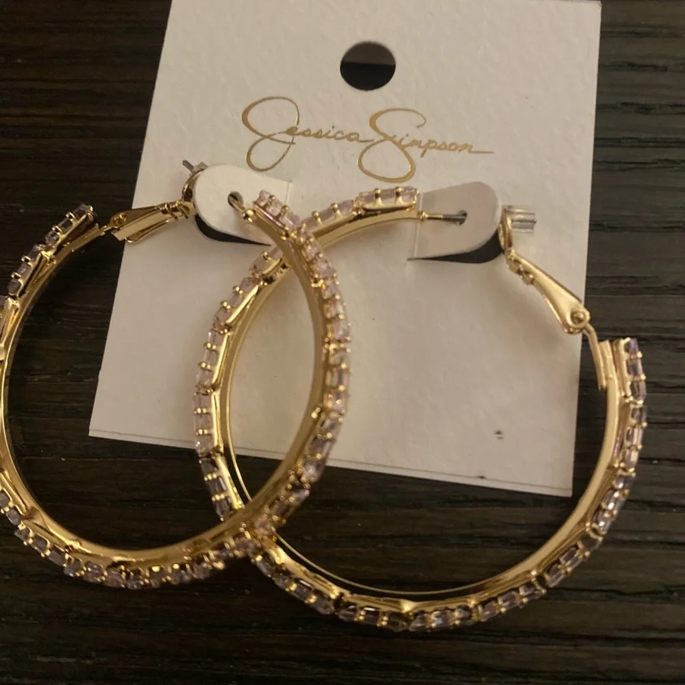 NEW Jessica Simpson hoop earrings